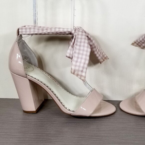 Nordstrom 1901 Block Heel Sandals with Ankle Wrap, Pink, Womens Sizes 8.5 M - Picture 6 of 11